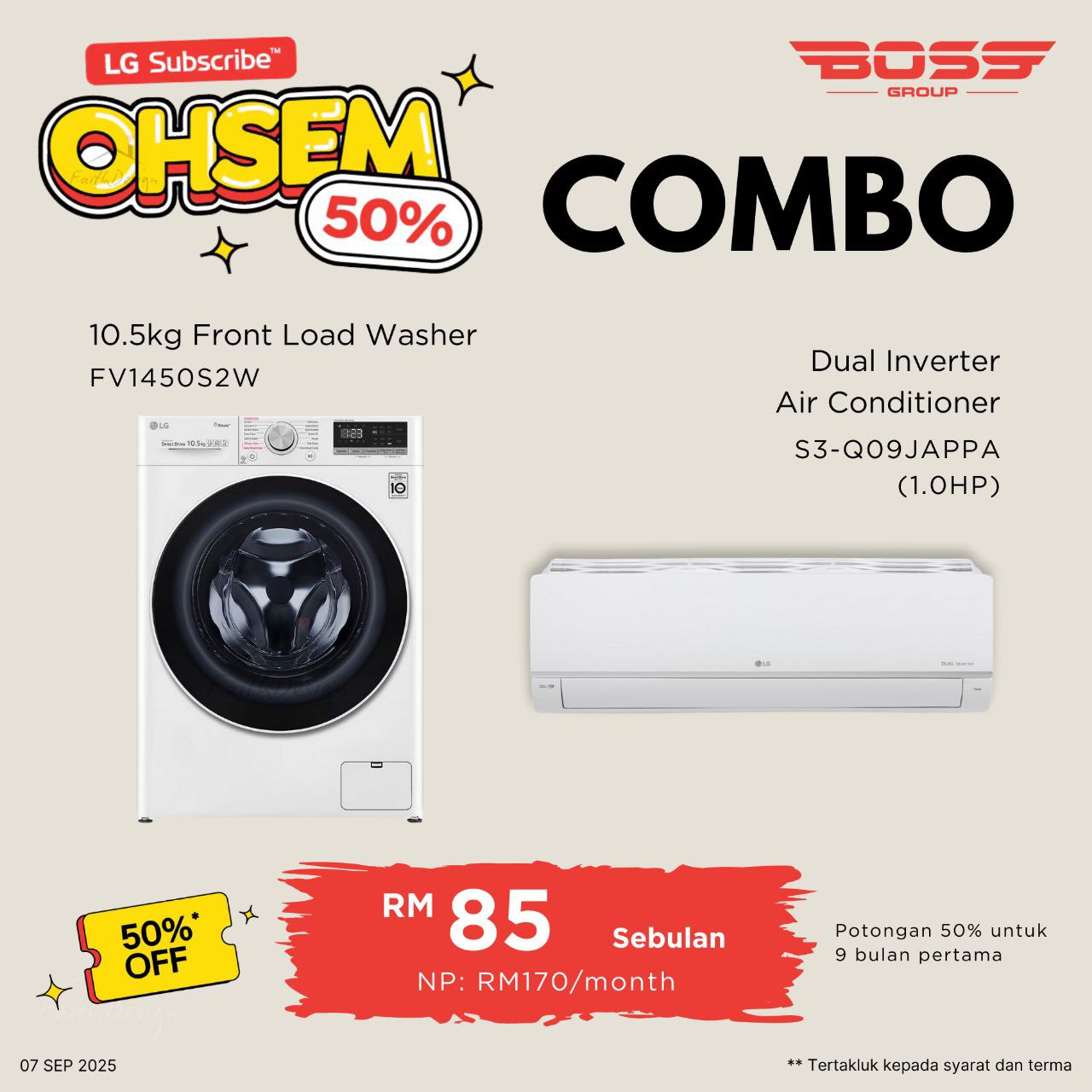 Washer & AC Combo